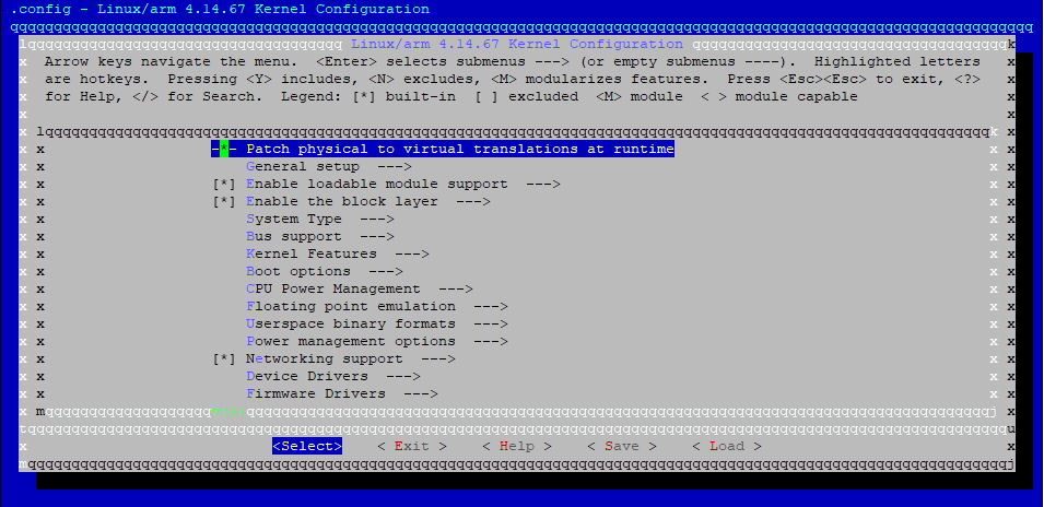 (Re)compilando el kernel de Raspberry Pi Zero W con menuconfig